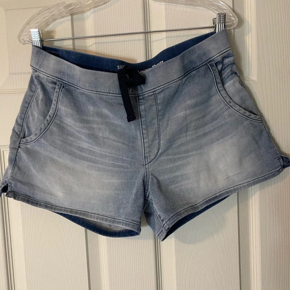 Signature by Levi Strauss Lounge Stretch Jean Shorts Casual Style Size 10/30W - Picture 2 of 10